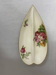 Cream roses Royal Winton heart shaped dish