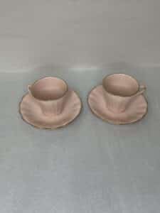 J &G Meakin Rosa teacups and saucers