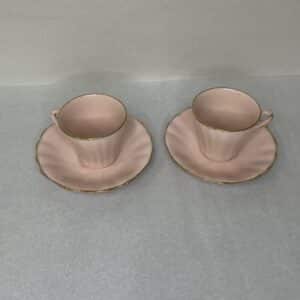J &G Meakin Rosa teacups and saucers