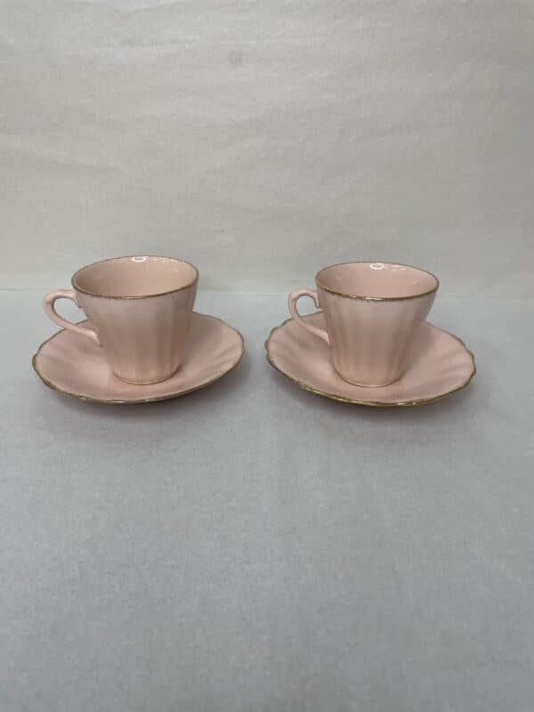 J &G Meakin Rosa teacups and saucers - Image 3