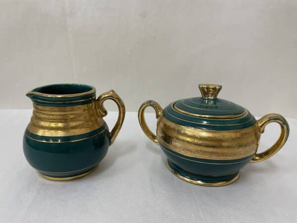 Vintage Sadler creamer and lidded sugar bowl