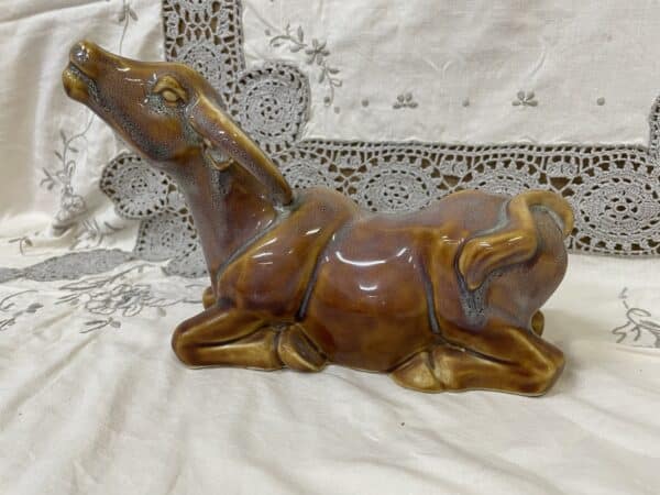 Decorative ceramic bull statue