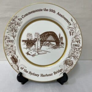 Sydney harbour bridge commemorative plate