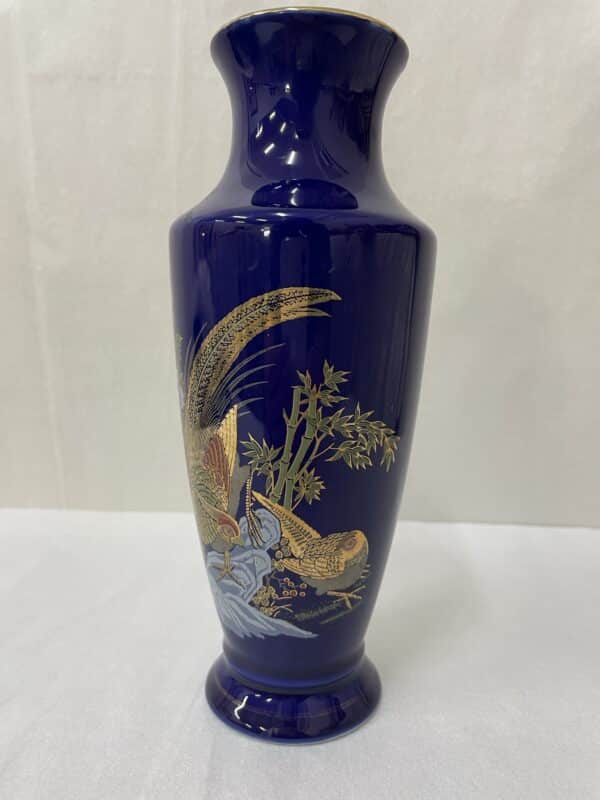 1980’s Golden pheasant vase - Image 2
