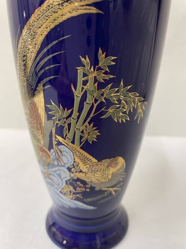 1980’s Golden pheasant vase - Image 4