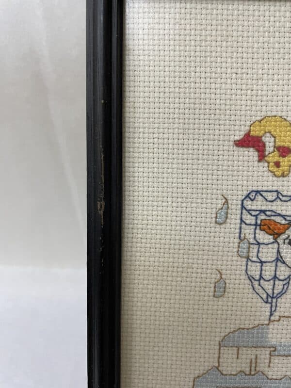 Set of 4 vintage penguin cross stitches. - Image 10