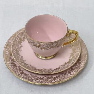 Pink and gold vintage Westminster Australia teacup set